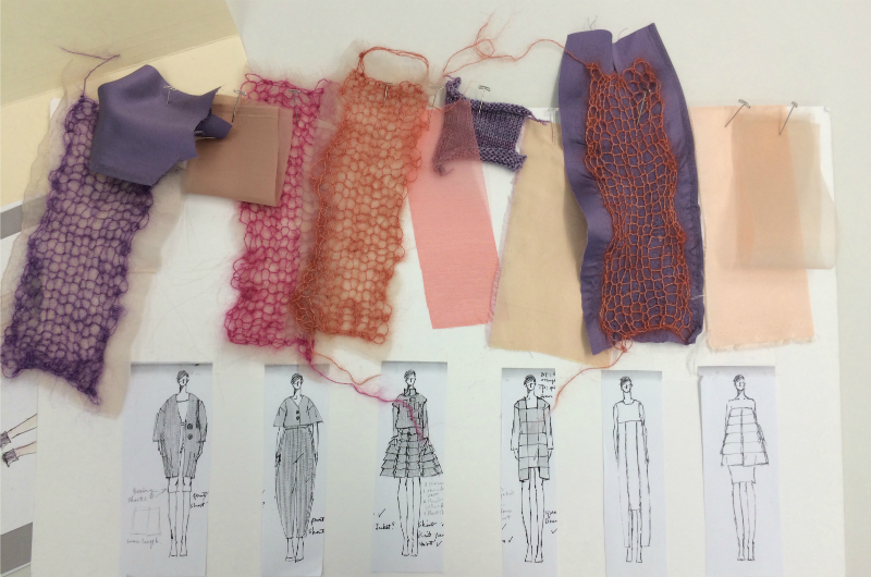 Swatches and designs from Drexel senior Ying Zhang's collection.